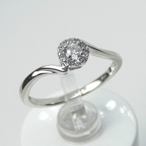 10KW Gold Diamond HALO Ring 6 - Picture 1 of 9